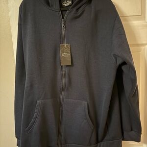 Navy Blue Zip-Up Hoodie